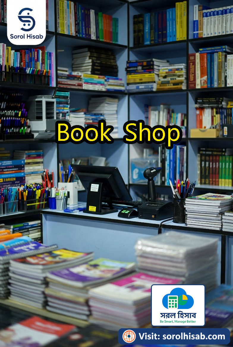 Sorol Hisab Book Shop Management Software দিয়ে বই ও স্টেশনারি Stock ও POS Billing Management
