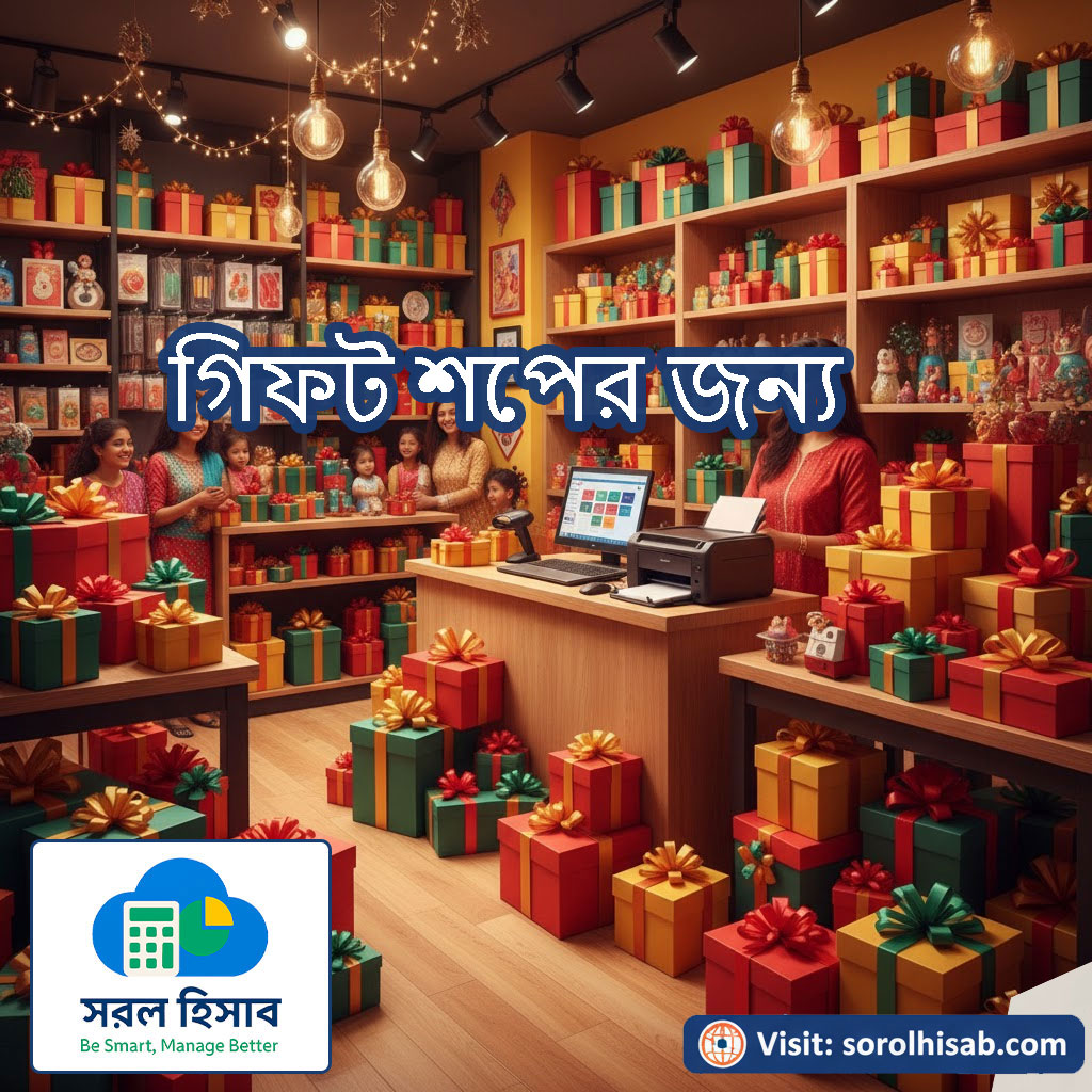 সরল হিসাব Gift Shop Management Software দিয়ে Gift Item Stock ও POS Billing Management
