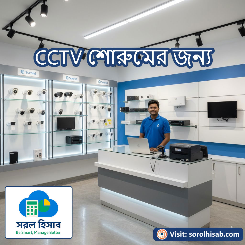 Sorol Hisab POS দিয়ে CCTV ও Security Device Shop-এর Stock, Barcode Billing, Serial Number ও Warranty Management