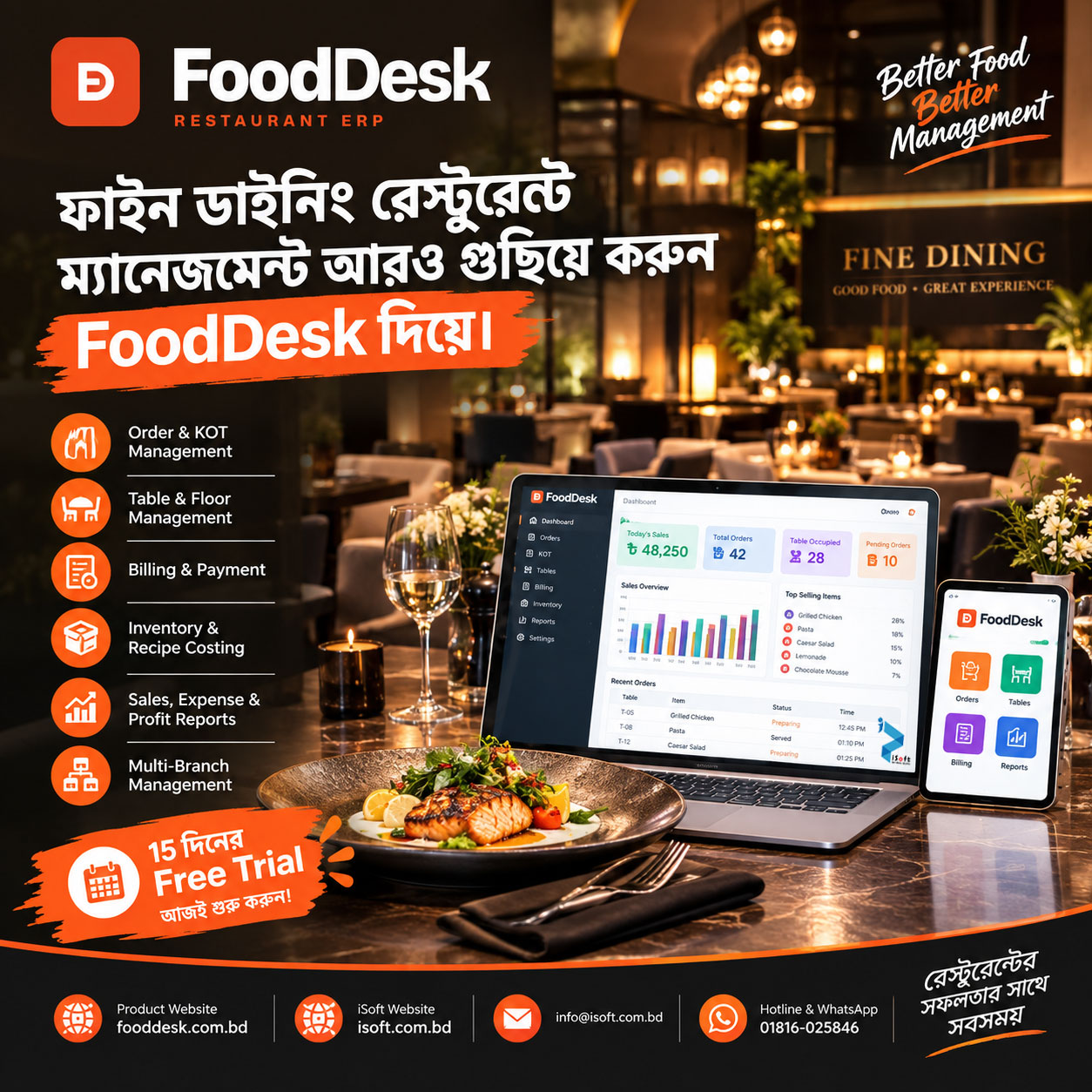 Fine Dining Restaurant Management and POS Software – FoodDesk