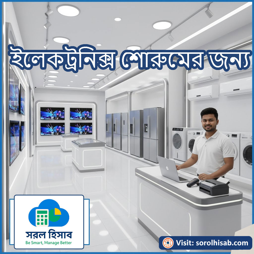 Sorol Hisab POS দিয়ে Electronics Showroom-এর Stock, POS Billing, Serial Number ও Warranty Management